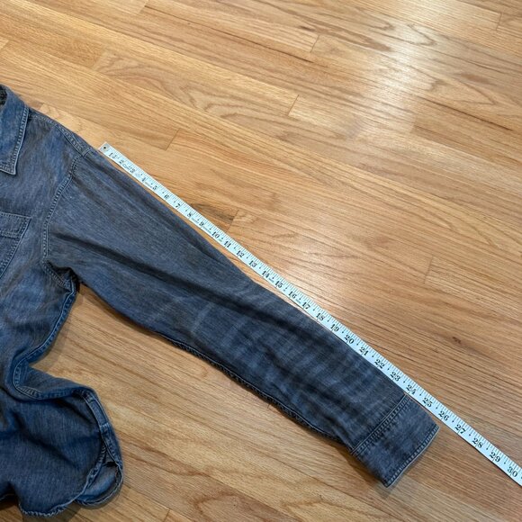 Double RL RRL Washed Black Chambray Long Sleeve Work Shirt XL - Picture 4 of 11